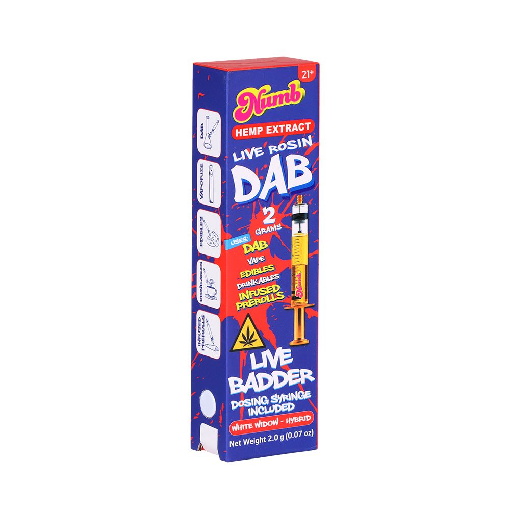 Numb THCA Live Rosin Badder Glass Syringe | 2g | 5ct Display