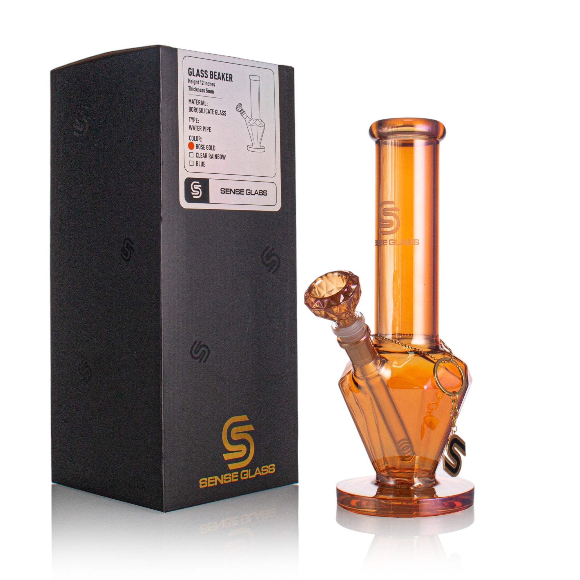 SENSE GLASS Glass Diamond Beaker 12"