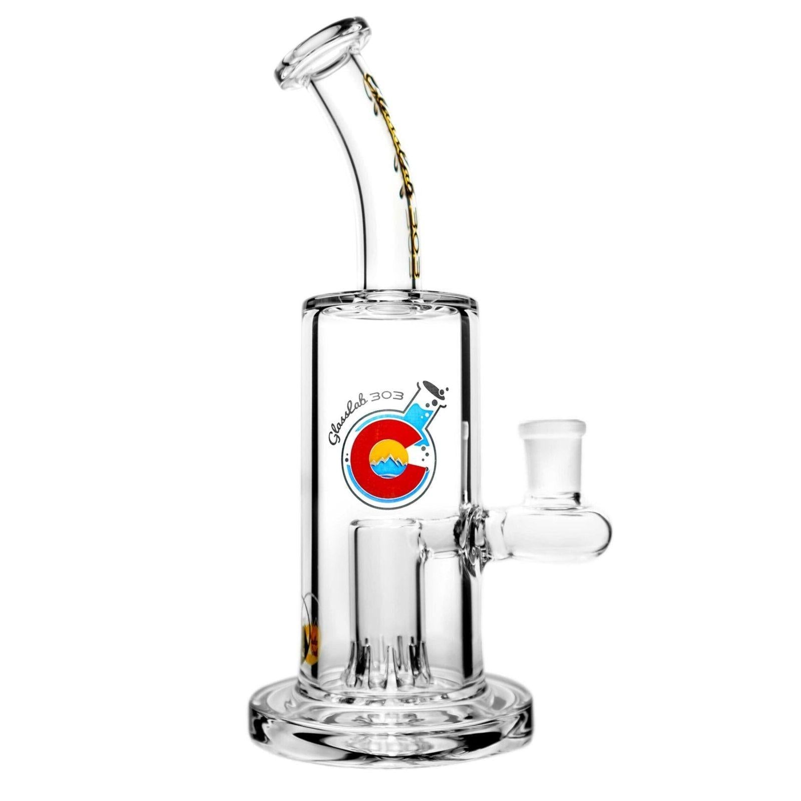 Premium Glass Water Bong | 8" Lab 303 Showerhead Bell Perc for Smooth Hits
