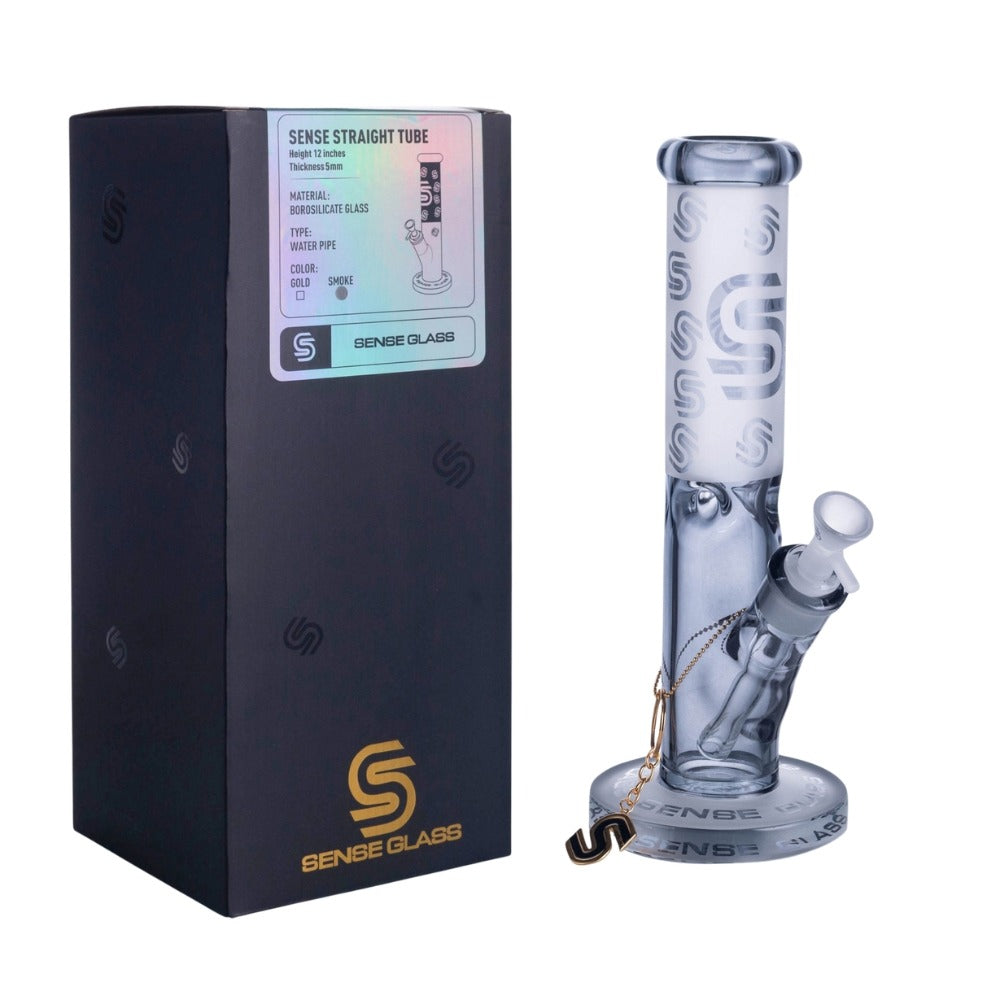 SENSE GLASS WATERPIPE 12" STRAIGHT TUBE 5mm