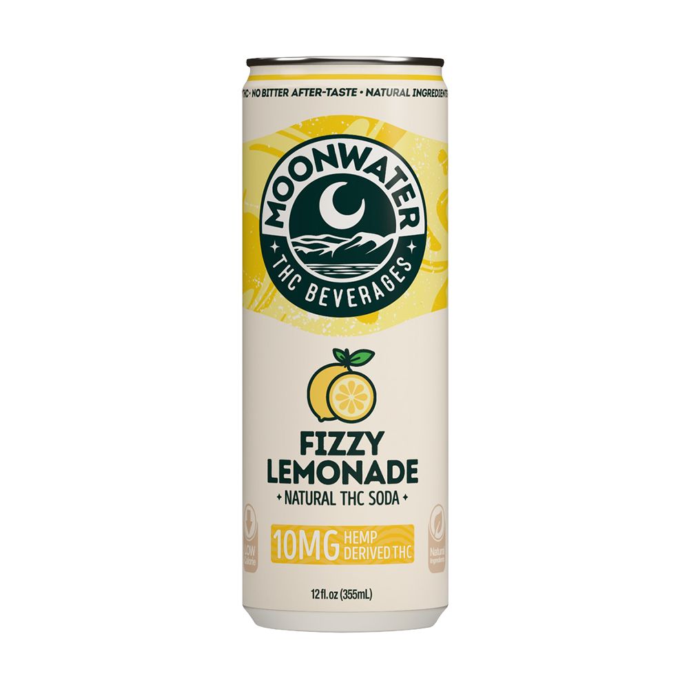 Moonwater Natural Hemp-Derived D9 THC Infused Soda | 12fl oz Can | 24ct Case