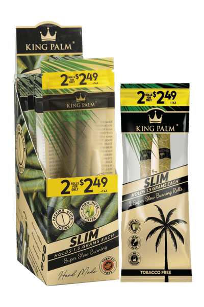 King Palm Slim Rollies - 2 Pack - 20 Pack Per Display