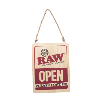 RAW LARGE WOODEN SIGN 12"X16"