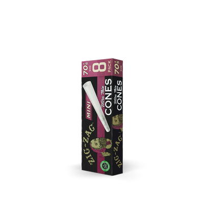 Zig Zag - Mini Ultra Thin Cones 70mm - 8 Per Pack - 18 Packs Per Display