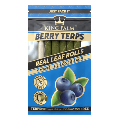 King Palm Mini Sized Cones - 15 Packs, 5 Rolls Per Pack