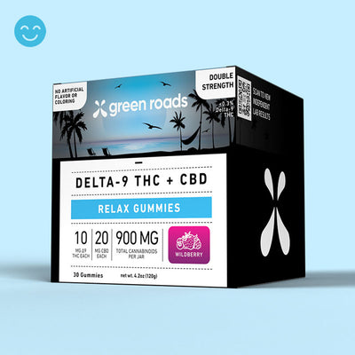 Green Roads CBD + THC Relax Gummies 900mg