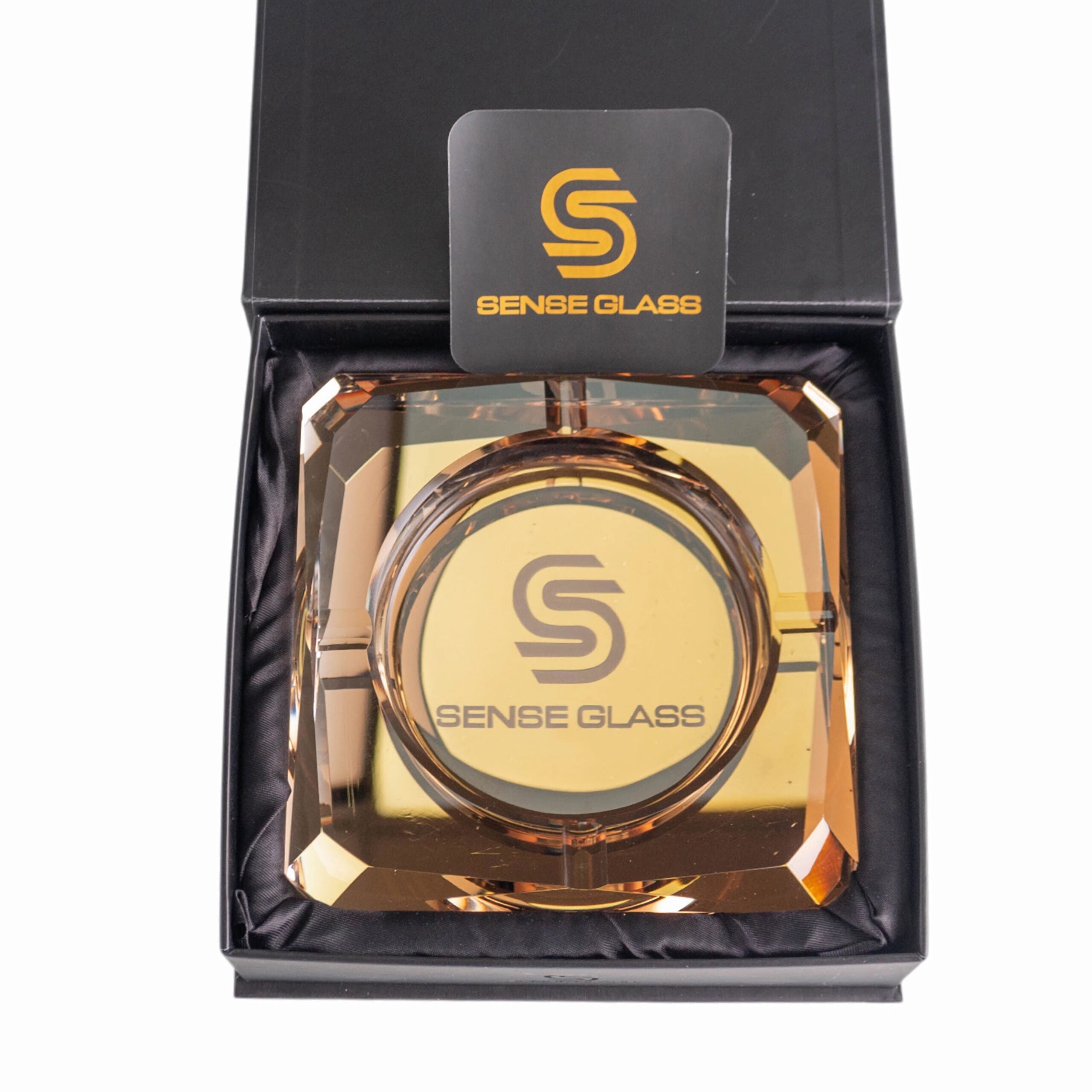 SENSE GLASS Crystal Square Glass Ashtray