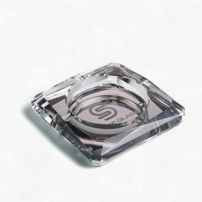 SENSE GLASS Crystal Square Glass Ashtray