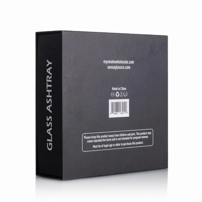 SENSE GLASS Crystal Square Glass Ashtray