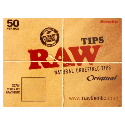 Raw Natural Unrefined Tips - 1 Book or Box of 50 Books