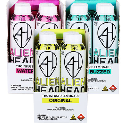 Alien Head D9 THC Lemonade | 16oz | 128mg | 4ct