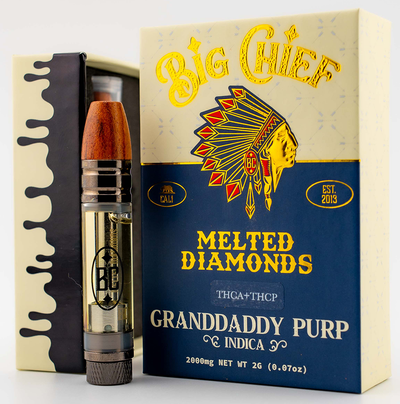 Big Chief Melted Diamonds THCA+THCP Cart 2G