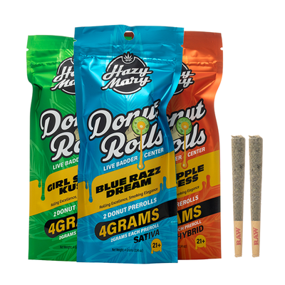 Hazy Mary Donut Rolls Live Badder Pre Rolls 4G