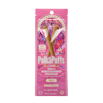 Polka Puffs THC-A Saucy Diamonds Pre Rolls