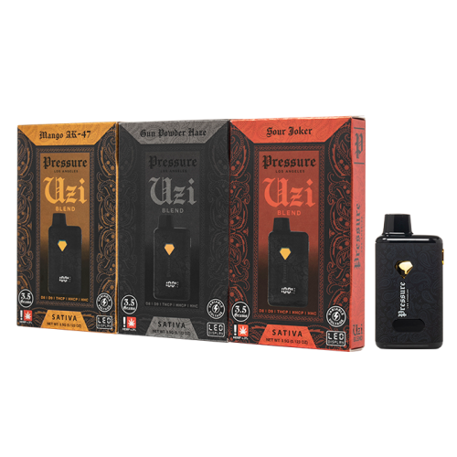 Pressure LA Uzi Blend Disposable Vape 3.5G - Gun Powder Haze (Sativa)